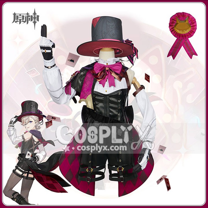 原神 リネ コスプレ衣装 フルセット Lyney 魔術師 マジシャンフ フォンテーヌ 双子 げんしん Genshin