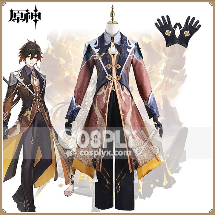 原神 コスプレ 衣装 鍾離（ショウリ） フルセット 岩王帝君 ゲーム衣装