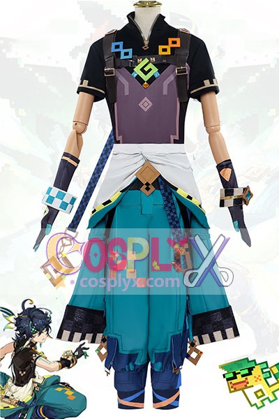 原神 げんしん キィニチ Kinich 神の目付き 新キャラクター コスプレ服