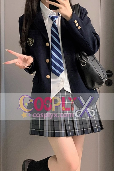 春秋ブレザー 女子 中学生 高校生 スクールブレザー 入学式 スーツ チェックスカート 学生制服 卒業式服