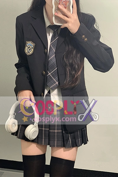 春秋ブレザー 女子 中学生 高校生 スクールブレザー 入学式 スーツ チェックスカート 学生制服 卒業式服