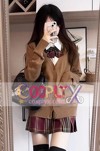 オリジナル JK 制服セーターカーディガンジャケット女性 オリジナル日本ジャケット制服
