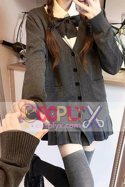 オリジナル JK 制服セーターカーディガンジャケット女性 オリジナル日本ジャケット制服