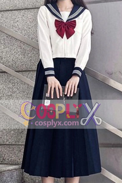 本格JK制服スカートセット、オリジナルホワイト3冊セットベーシックスタイル、和風プレッピースタイル、セーラー服プリーツスカート 制服セット