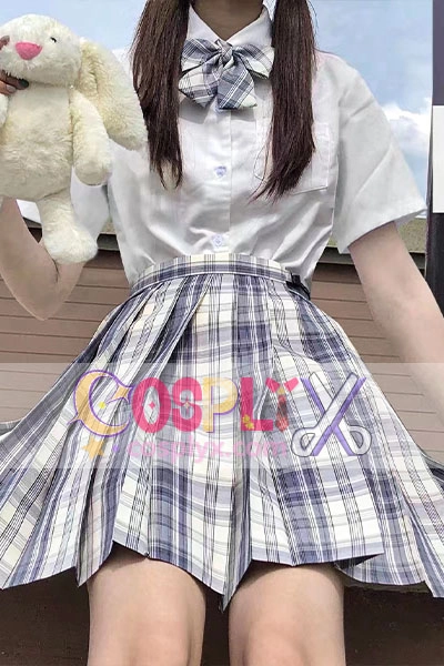 本格春夏 半袖 女子制服 セット 白いシャツ スカート プリーツ チェック柄 JK制服 女子高生 制服 コスチューム衣装