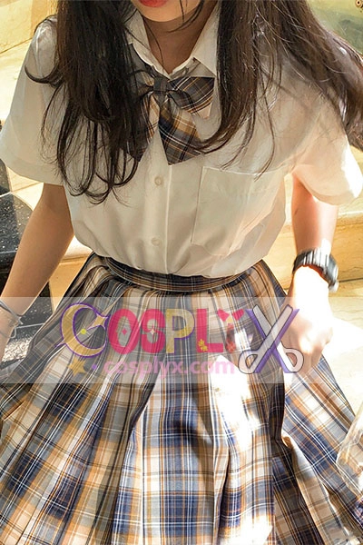 本格春夏 半袖 女子制服 セット 白いシャツ スカート プリーツ チェック柄 JK制服 女子高生 制服 コスチューム衣装
