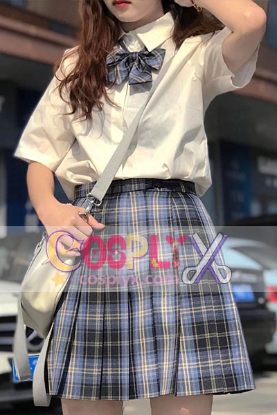 本格春夏 半袖 女子制服 セット 白いシャツ スカート プリーツ チェック柄 JK制服 女子高生 制服 コスチューム衣装