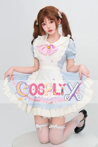 日本のアリス アニメメイドコスチューム コスプレ衣装 