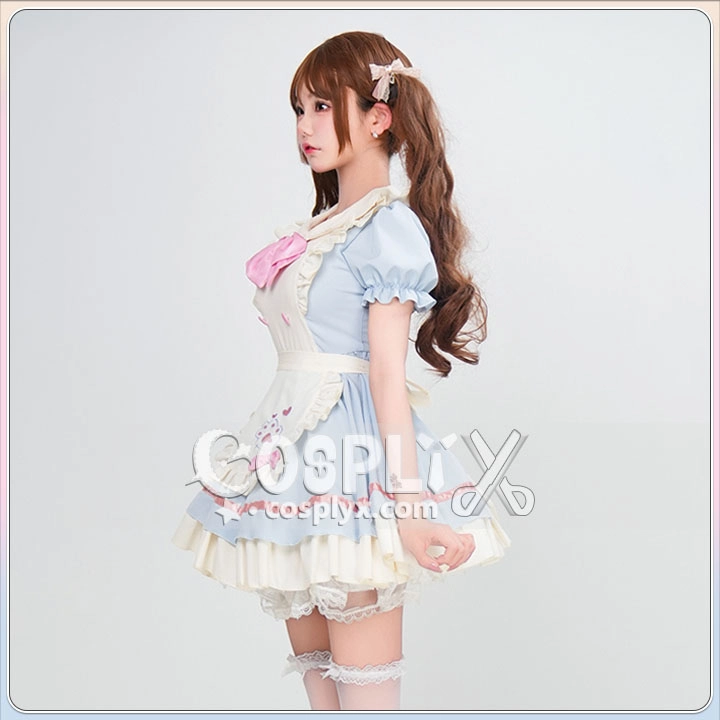 日本のアリスアニメメイド衣装コスプレcos衣装コスプレパフォーマンス衣装ロリータドレス