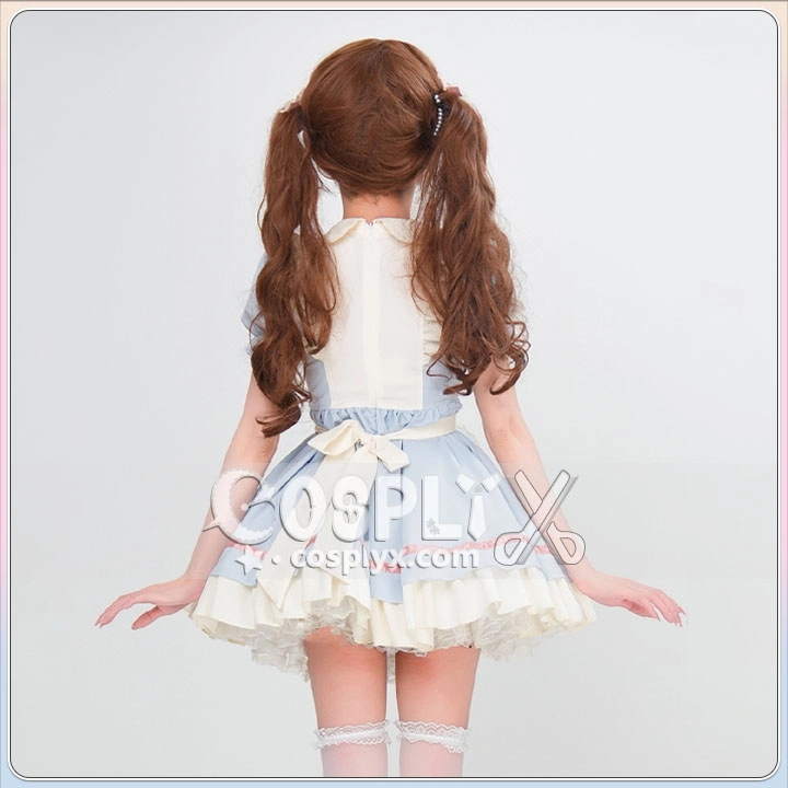 ロリータ メイド服 レディース エプロン ドレス アリス風 コスチューム 仮装 学園祭 パーティグッズ