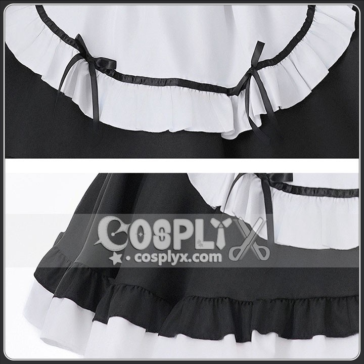 日本の白黒クラシックメイド服