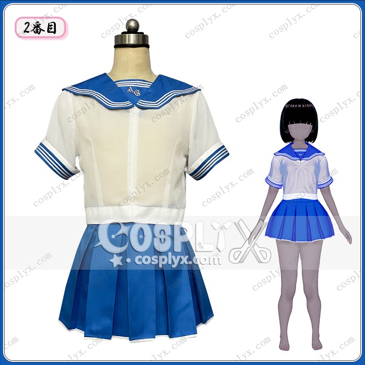 青 白 セーラー服