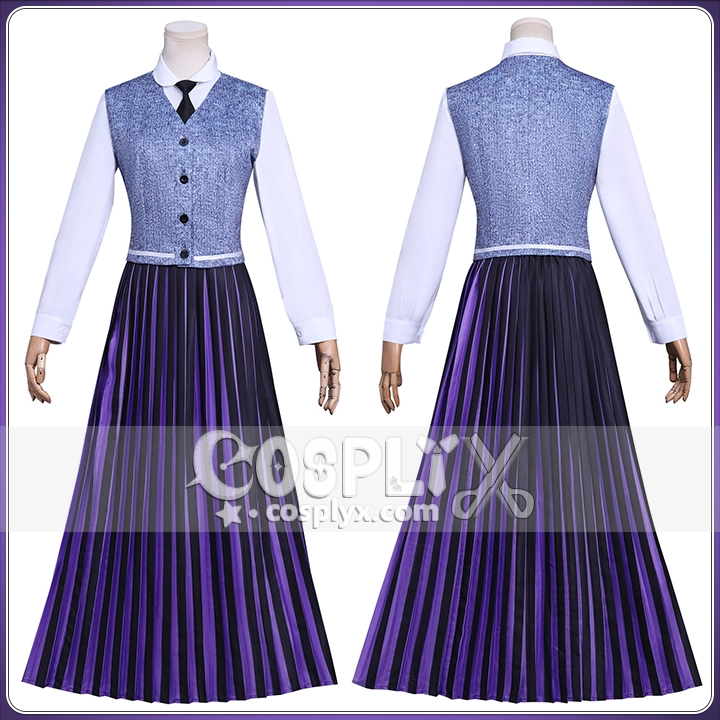 ウェンズデー2 パープル制服 コスプレ衣装