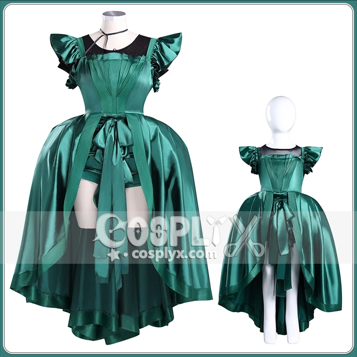 アダムス・ファミリー 緑色ドレス コスプレ