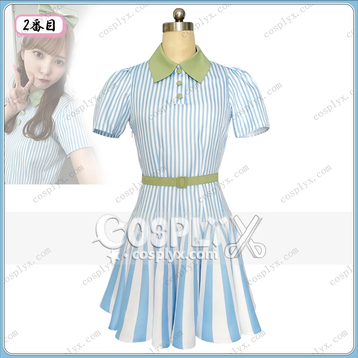 FNS歌謡祭 日向坂46 ストライプ柄ワンピース