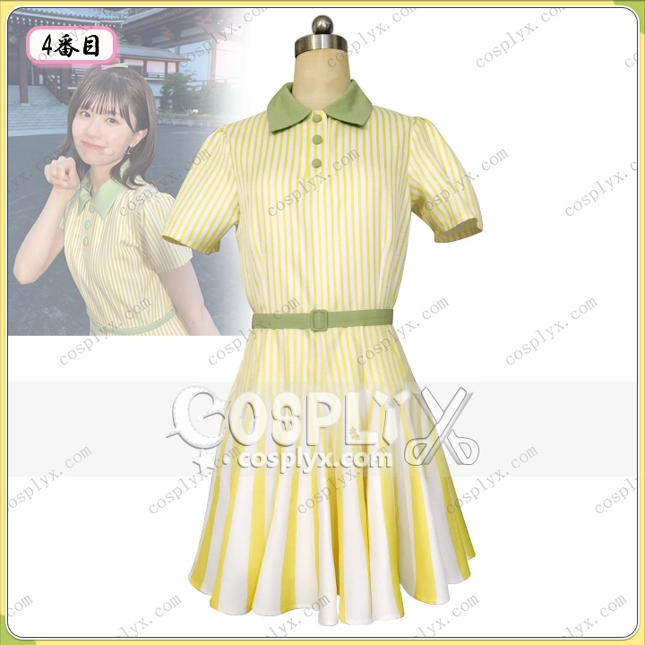 FNS歌謡祭 ストライプワンピース コスチューム COSPLYX