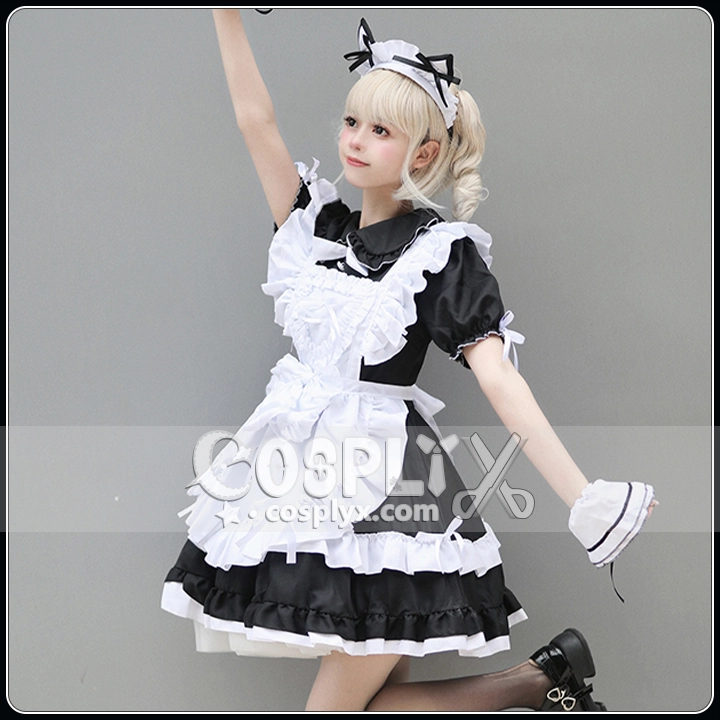 日系メイド服 豪華デザイン コスプレ