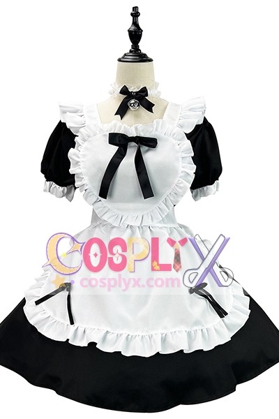 日系ブラッククラシックメイド服