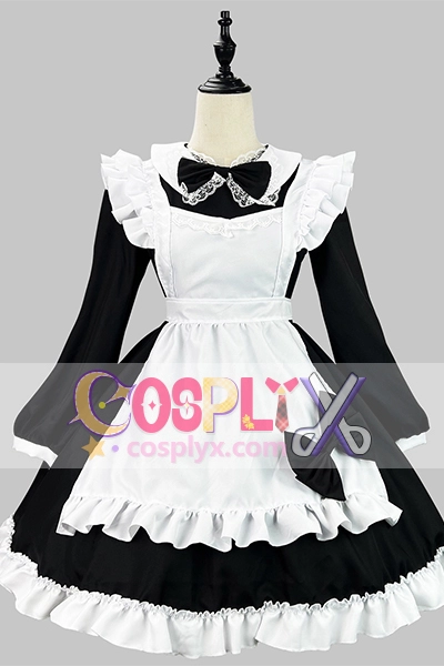 日系黒白メイド服