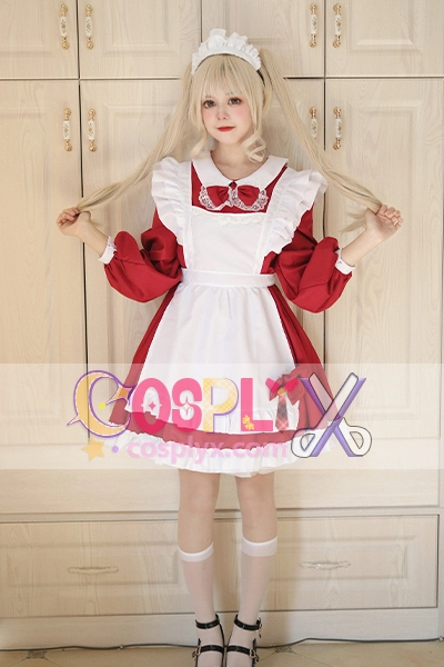 日系黒白メイド服