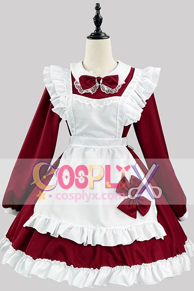 日系黒白メイド服