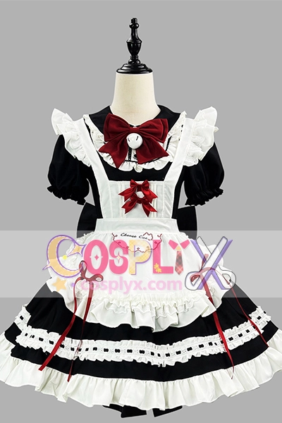 黒白ロリータメイド服